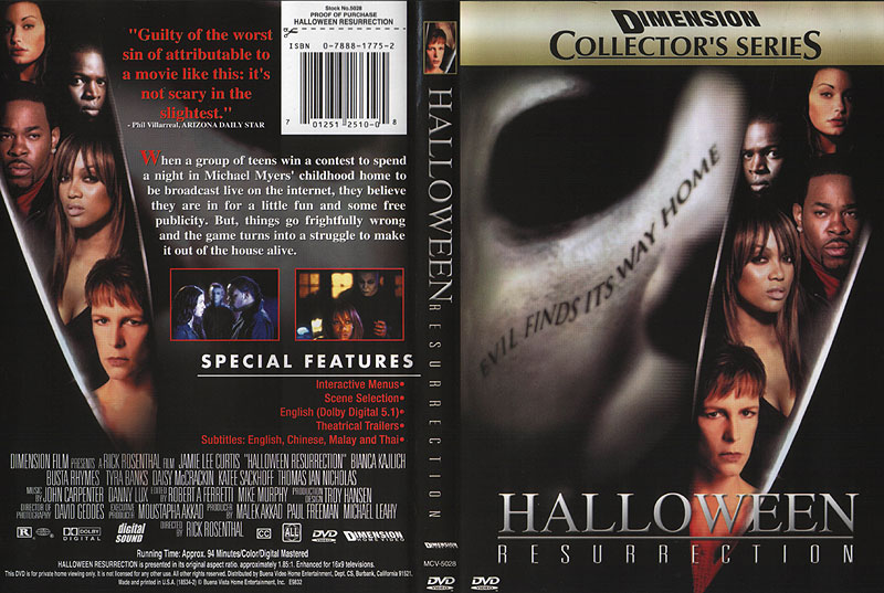 Halloween Resurrection bootleg DVD