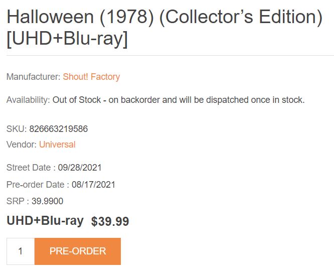 Scream Factory Releasing 4K of ‘Halloween’?