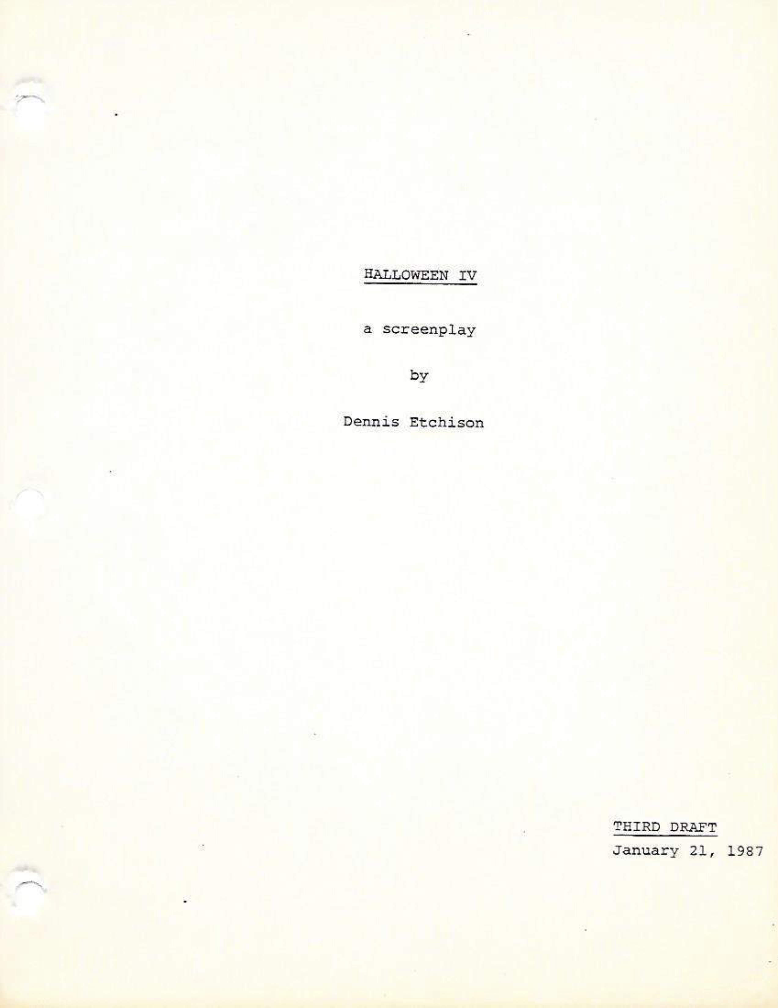 Halloween 4 by Dennis Etchison